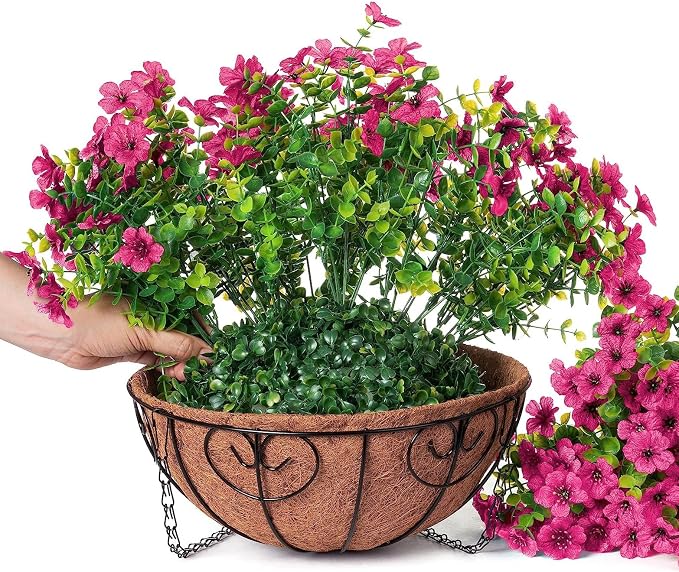 Artificial Fake Hanging Plants Flowers Basket - Image 5