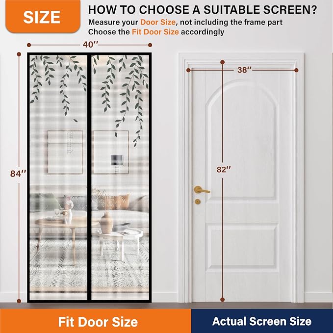 Magnetic Screen Door, Door Screen Magnetic Closure-Keeps Bugs Out Let Breeze in - Image 2
