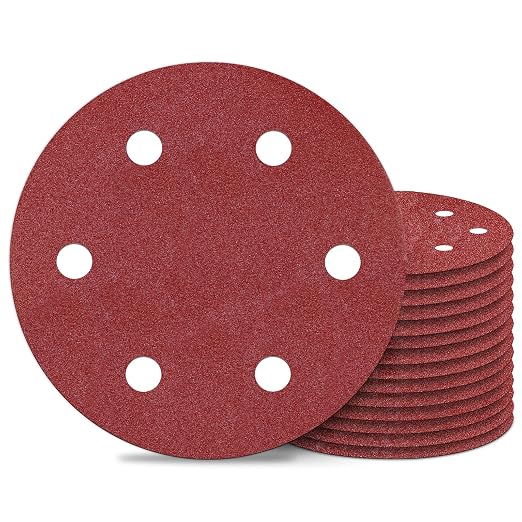 Awutzut 9 Inch 6 Hole Sanding Discs 100 Grit Hook and Loop by Awutzut
