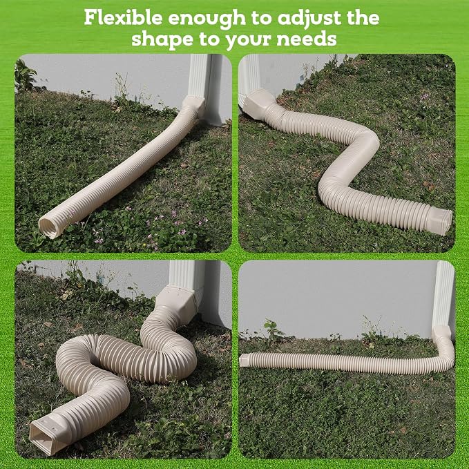 plusgutter 11.5ft Long Gutter Downspout Extensions Flexible, Down Spout Drain - Image 4
