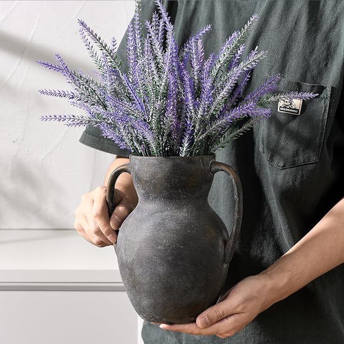Emotionally Grounded Vase, Vaseking Large Ceramic Rustic Vasewith 2 Handles - Image 5