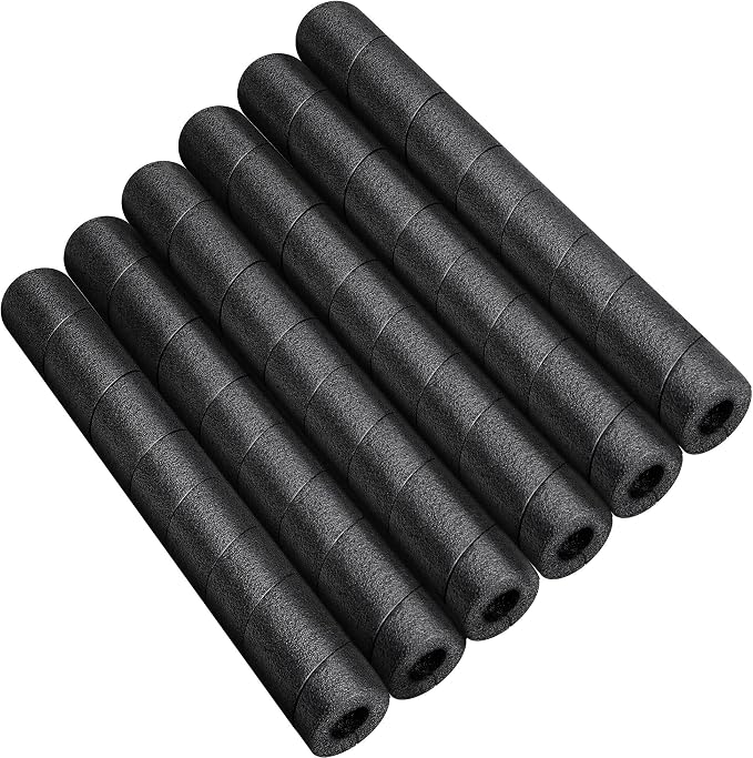6 Pcs Pipe Insulation Foam Tube, 15.7 Inches Black Pool Noodles Foams | by moonoom