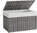 SONGMICS Storage Basket with Lid, Woven Blanket Storage Bin with Handles by Unknown