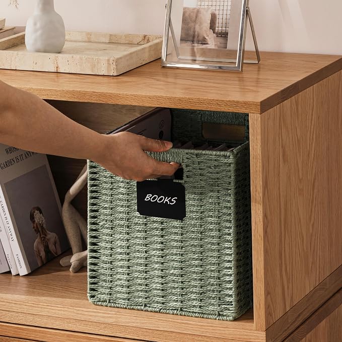 UBBCARE 2 Pack Wicker Basket, 10.5×10.5 Storage Cubes - Image 5
