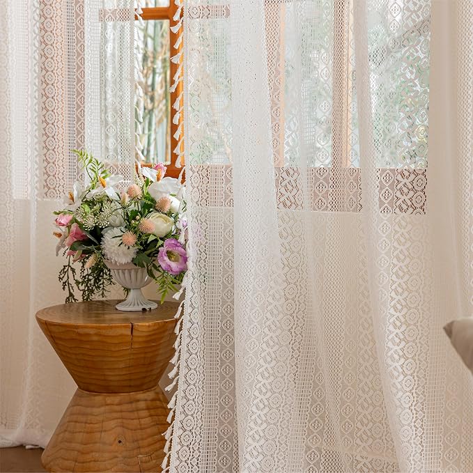 Sutuo Home Boho Lace Curtains 84 Inches Long - Image 7