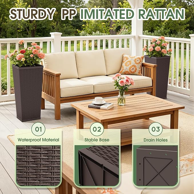 30 Inch Tall Plastic Planters - Image 5