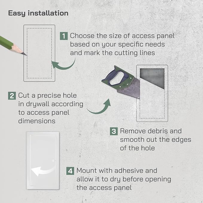 Vent Systems Access Panel for Drywall 8 x 16 Inch - Image 4