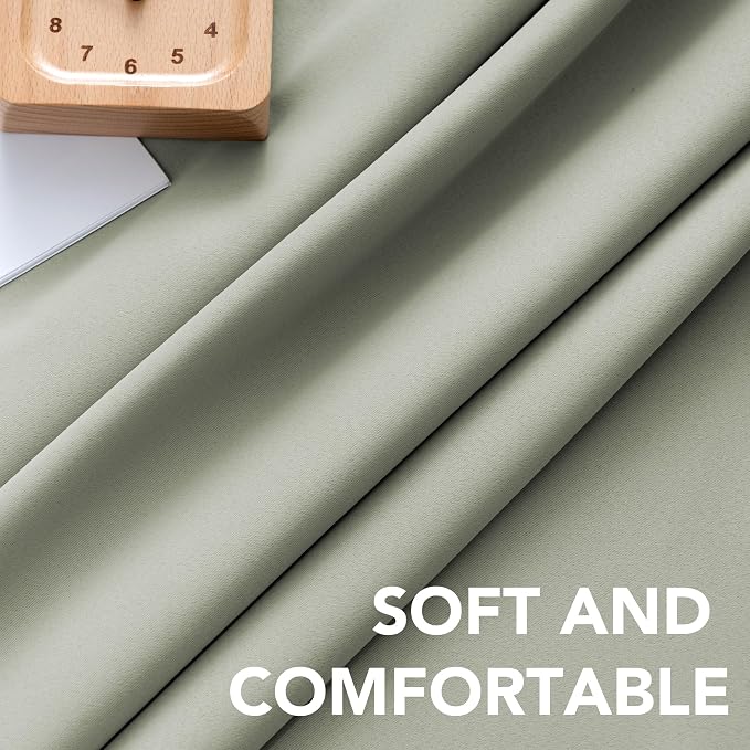 H.VERSAILTEX Back Tab Sage Green Curtains 102 Inch Long - Image 5