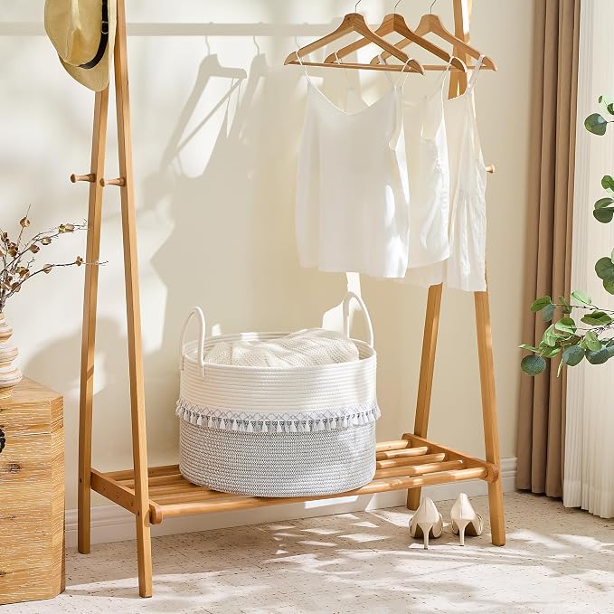 KAKAMAY Large Blanket Basket - Image 5