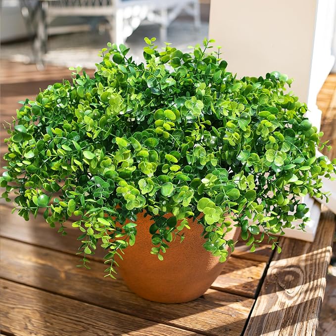 Artificial Plants for Outdoors Outside Spring Summer Decoration, 12 Bundles by HyeFloraartificialflowers