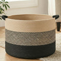 Artfeel 40L Large Cotton Rope Basket, Decorative Woven Blanket Storage by Artfeel
