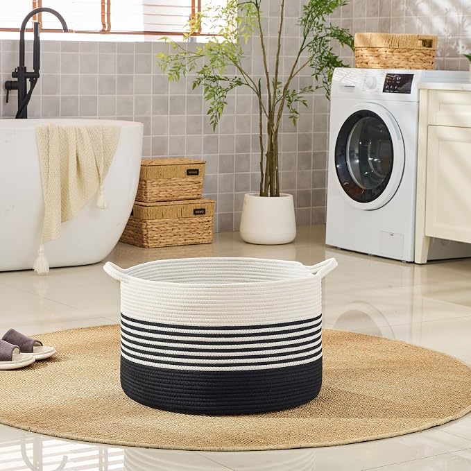 KAKAMAY Large Blanket Basket - Image 6
