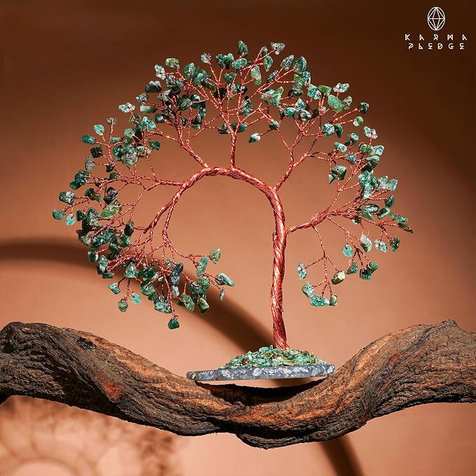 Green Aventurine Crystal Tree of Life, 7 Chakra Healing Crystals Trees - Image 3