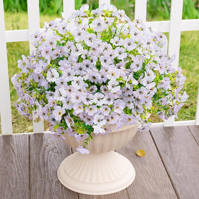 Artificial Fake Flowers Plants for Outdoors Spring Summer Decoration, Faux - Image 2