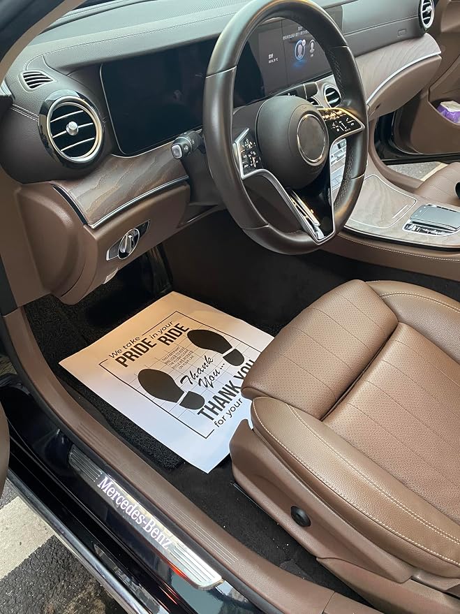 White Car Paper Floor Mats, Temporary Cars Floor Protector, Automotive Mat - Image 4