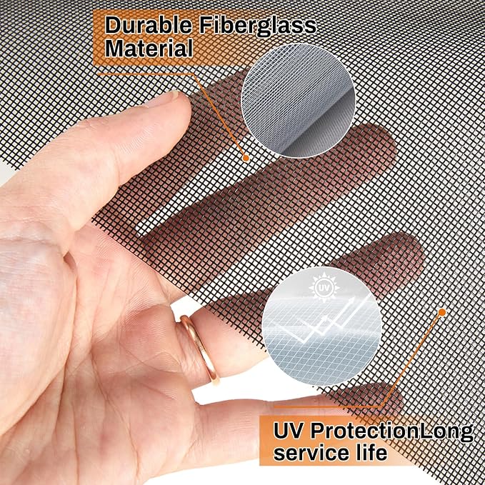 Window Screen Replacement Kit Width:48in Length:158 Fiberglass|Includes Full - Image 2