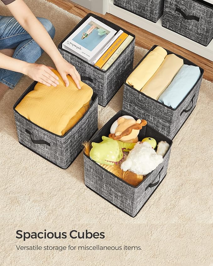 SONGMICS Storage Cubes, 11-Inch Foldable Closet Organizers | Non-Woven Fabric - Image 8