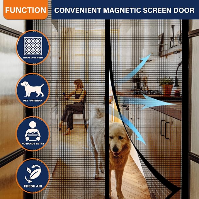 Magnetic Screen Door, Door Screen Magnetic Closure-Keeps Bugs Out Let Breeze in - Image 6