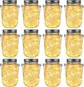 GIGALUMI Solar Mason Jar Lights, 12 Pack 30 Led String Fairy Lights | Garden by GIGALUMI