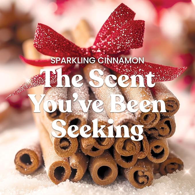 Yankee Candle Sparkling Cinnamon, Christmas Scented Candle, 22oz Large Jar - Image 2