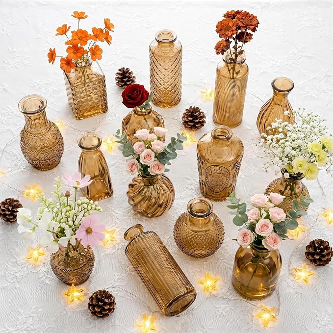 Mini Bud Vases Centerpieces for Tables, for Flowers, Small Flower Vases - Image 7