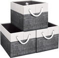 Storage Bins 3-Pack, Foldable Storage Baskets by Fabtotes
