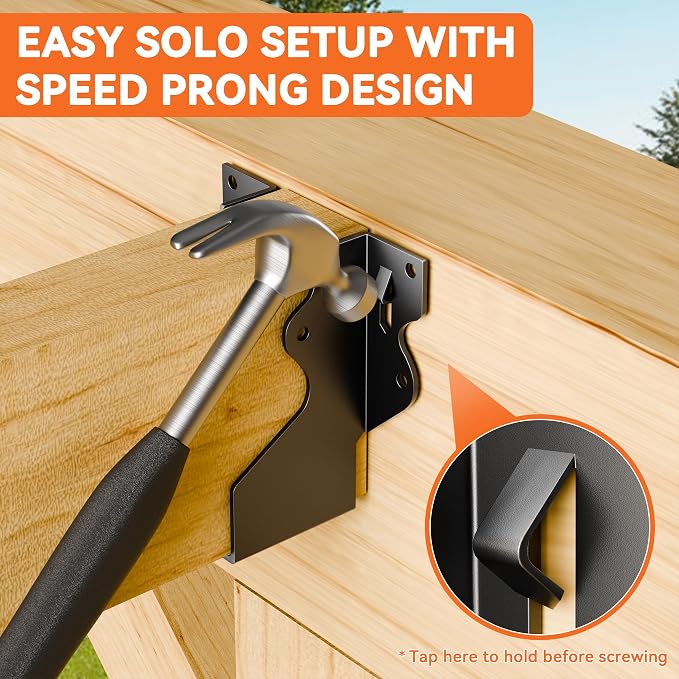 50 Pcs Black 2x4 Joist Hanger, LU24 18 Gauge Double Shear Face Mount Joist - Image 2