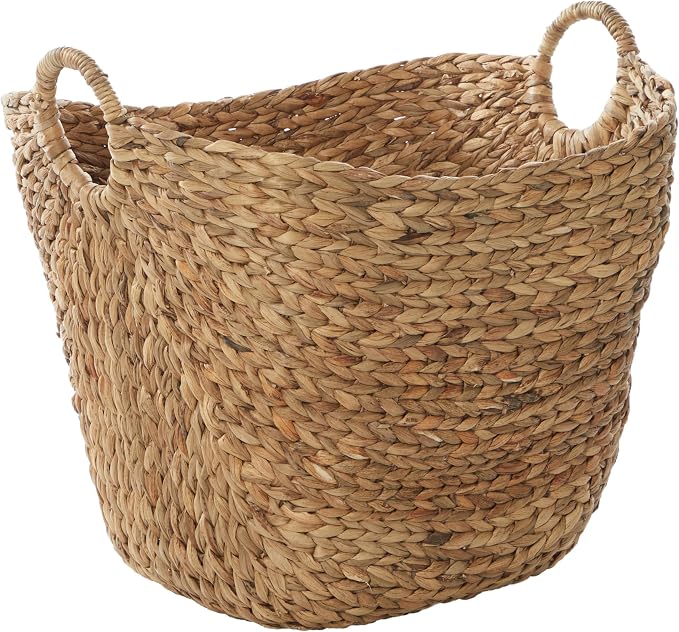 Deco 79 Seagrass Storage Basket, Large Woven Basket, baskets by Unknown
