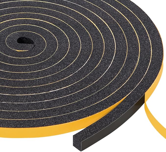 Yotache Foam Weather Stripping 1/4" W X 1/4" T, Total 30 Ft | New Adhesive Craft by yotache