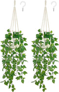 Mkono Fake Hanging Plant, Macrame Hanger by Mkono