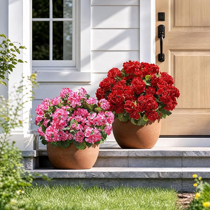 Artificial Geraniums Fake Flowers - Image 8