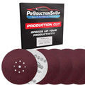 ProductionShop Premium 9" Red 9-Hole Pattern 80 Grit Sanding Discs, Box of 20 by ProductionShop
