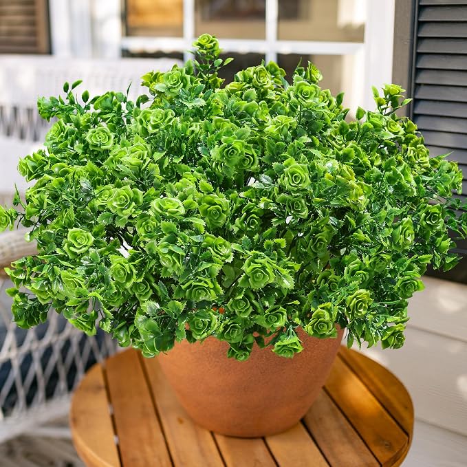 Artificial Plants for Outdoors Outside Spring Summer Decoration, 12 Bundles - Image 4