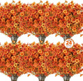 24 Pcs Artificial Fall Flowers Fake Mums by OuddyDecor