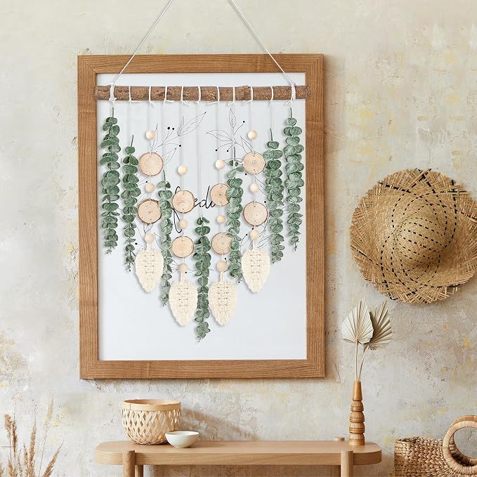 Sggvecsy 21’’ Eucalyptus Wall Hanging Decor Artificial Eucalyptus Plant Fake - Image 5
