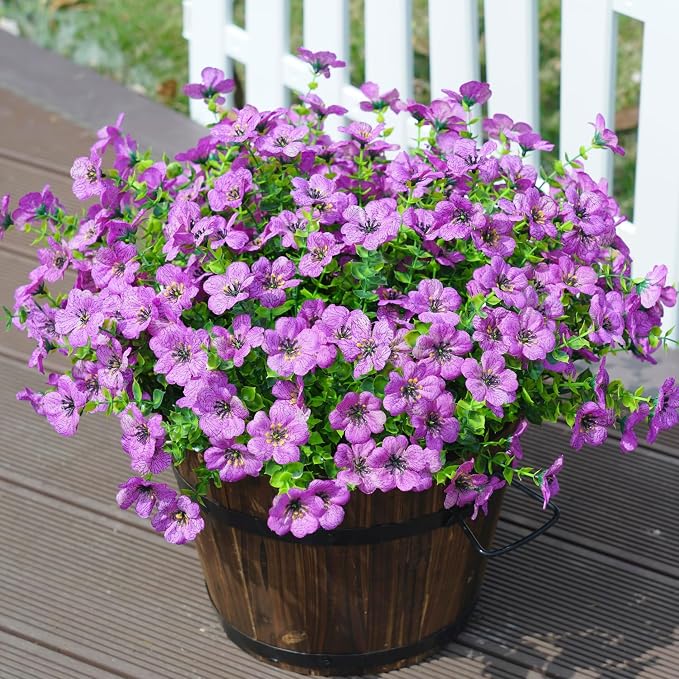 florisso Artificial Flowers for Outdoors Daisy 12 Bundles for Home | Faux - Image 6