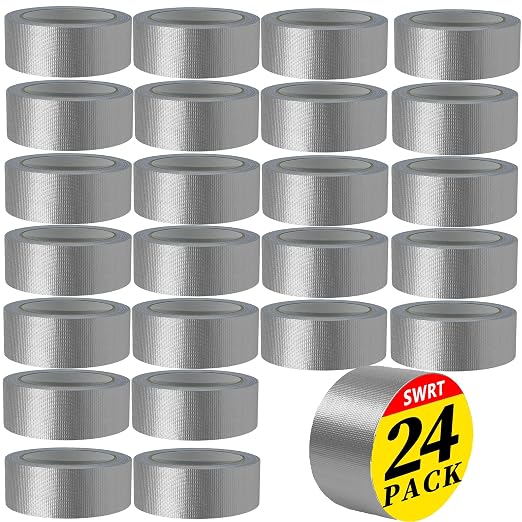 SWRT 24-Pack Silver Heavy Duty Duct Tape Strong Adhesive, 2 Inch x 720 Yd Duct by SWRT