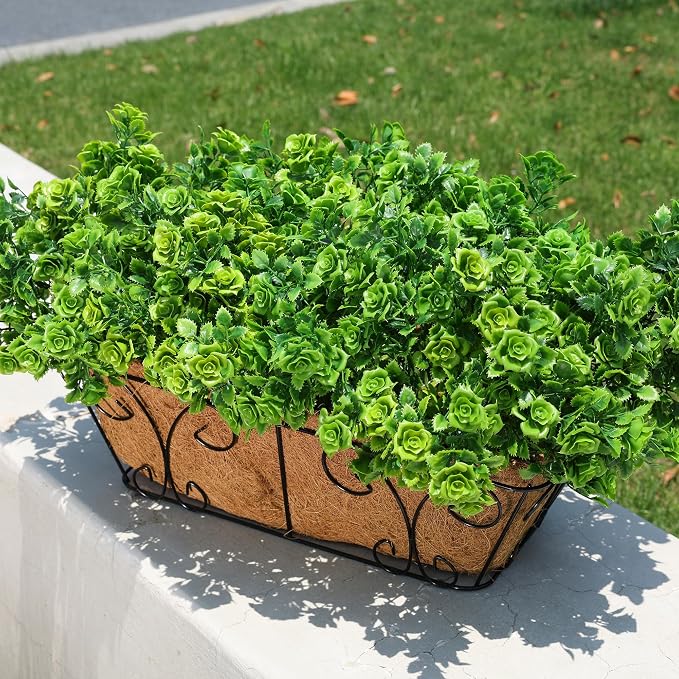 Artificial Plants for Outdoors Outside Spring Summer Decoration, 12 Bundles - Image 2