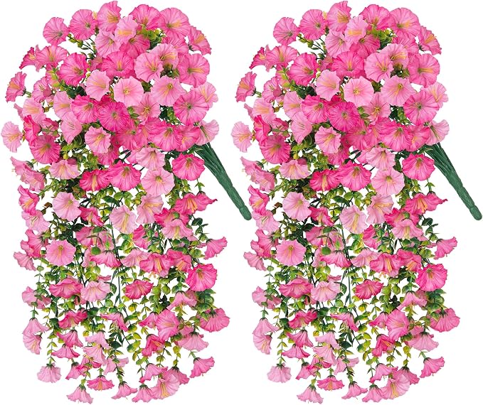 2 PCS Artificial Faux Hanging Flowers Plants - Image 4
