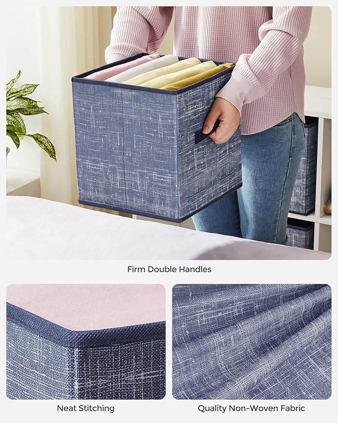 SONGMICS Storage Cubes, 11-Inch Foldable Closet Organizers | Non-Woven Fabric - Image 5