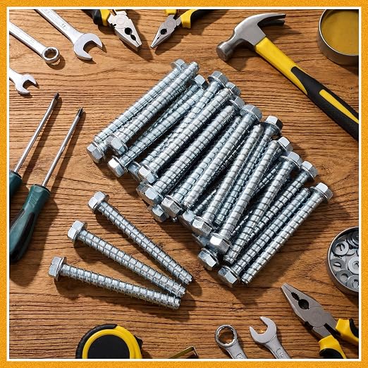 Hicarer 30 Pack 5/8 x 6 Inch Concrete Screws Galvanized - Image 7