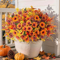INQCMY Artificial Fall Flowers for Outdoor Porch Decoration by INQCMYPlantRack