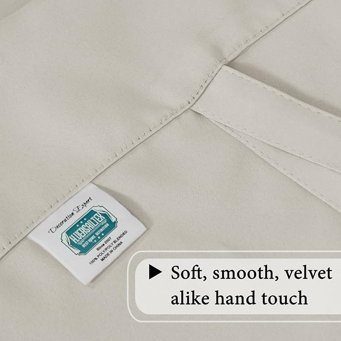 H.VERSAILTEX Blackout Room Darkening Curtain Balloon Tie Up Curtains - Image 9