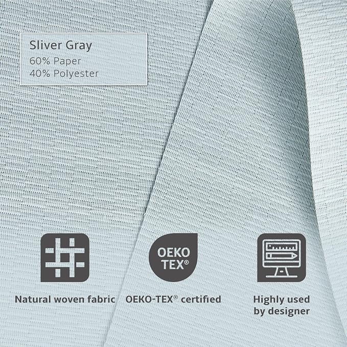 Replacement Fabric Panels for Sliding Glass Door, Fabric Only, Natural Woven - Image 2