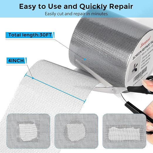 Secopad 4" x 360" Screen Repair Tape, Screen Repair Kit, Quick Repair, Strong - Image 2
