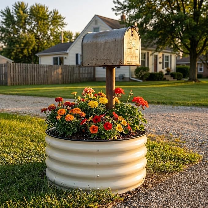 3 Pcs 2x2x1ft Round Galvanized Raised Garden Bed Kit Outdoor, Metal Planter Box - Image 7