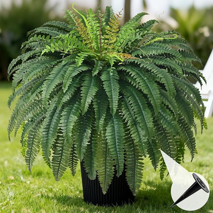 48In 96 Leaves Large Fake Ferns Plants 1Pc Artificial Ferns - Image 8