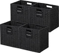 UBBCARE 4 Pack Wicker Basket, 10.5×10.5 Storage Cubes by UBBCARE
