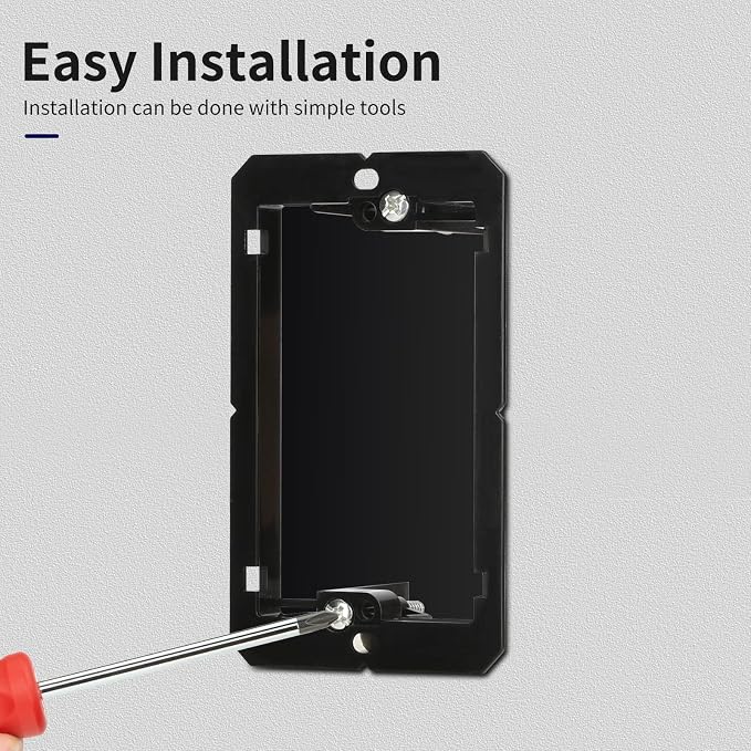 Brush Wall Plate with Bracket, 1 Gang, 6 Pack | Old Work Box, Low Voltage Box - Image 3