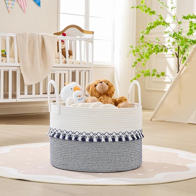 KAKAMAY Large Blanket Basket - Image 2
